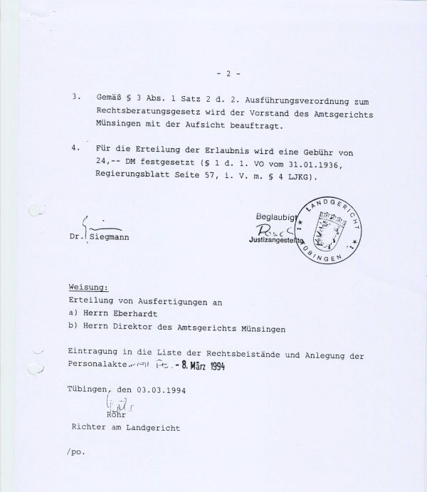 Seite 2 Zulassung 1994